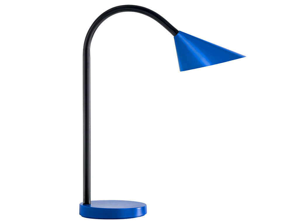 LAMPARA DE ESCRITORIO UNILUX LED 6W 625LM BRAZO FLEXIBLE AZUL