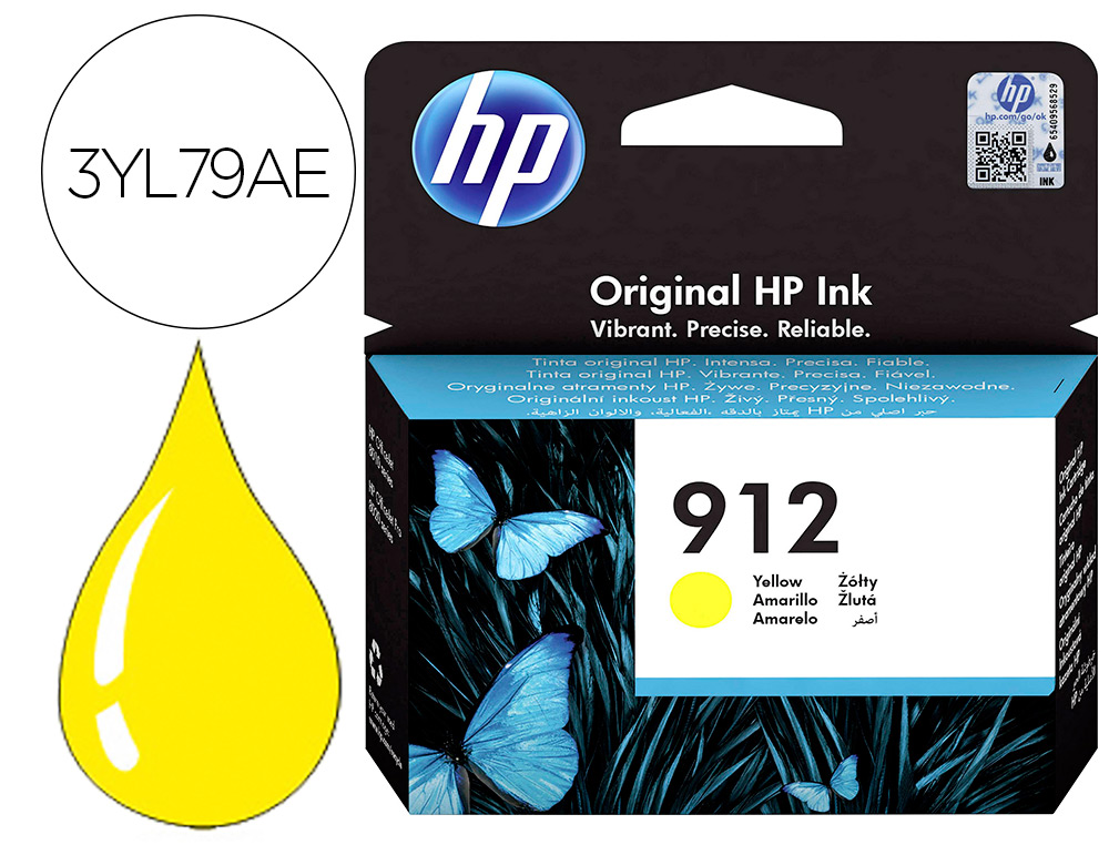INK-JET HP 912 OFFICEJET 8010 / 8020 / 8035 AMARILLO 315 PAG