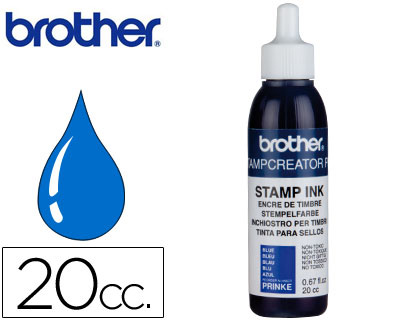 TINTA BROTHER PARA SELLOS AUTOMATICOS COLOR AZUL BOTE DE 20 CC