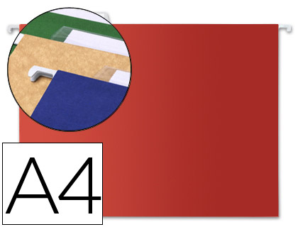 CARPETA COLGANTE LIDERPAPEL A4 COLOR ROJO