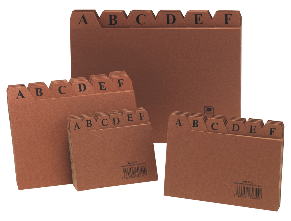 INDICE FICHERO CARTON Nº1 65X95 MM