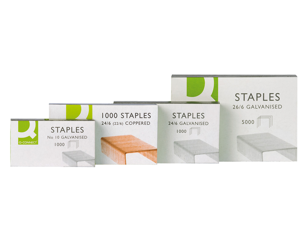 GRAPAS Q-CONNECT N10 GALVANIZADAS CAJA DE 1000 UNIDADES