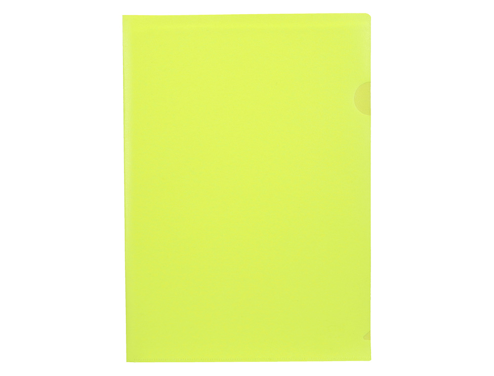 CARPETA LIDERPAPEL DOSSIER UERO POLIPROPILENO DIN A4 AMARILLO FLUOR OPACO 20 HOJAS