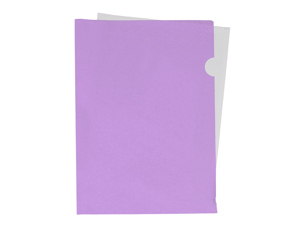 CARPETA LIDERPAPEL DOSSIER UÑERO POLIPROPILENO DIN A4 LAVANDA OPACO 20 HOJAS