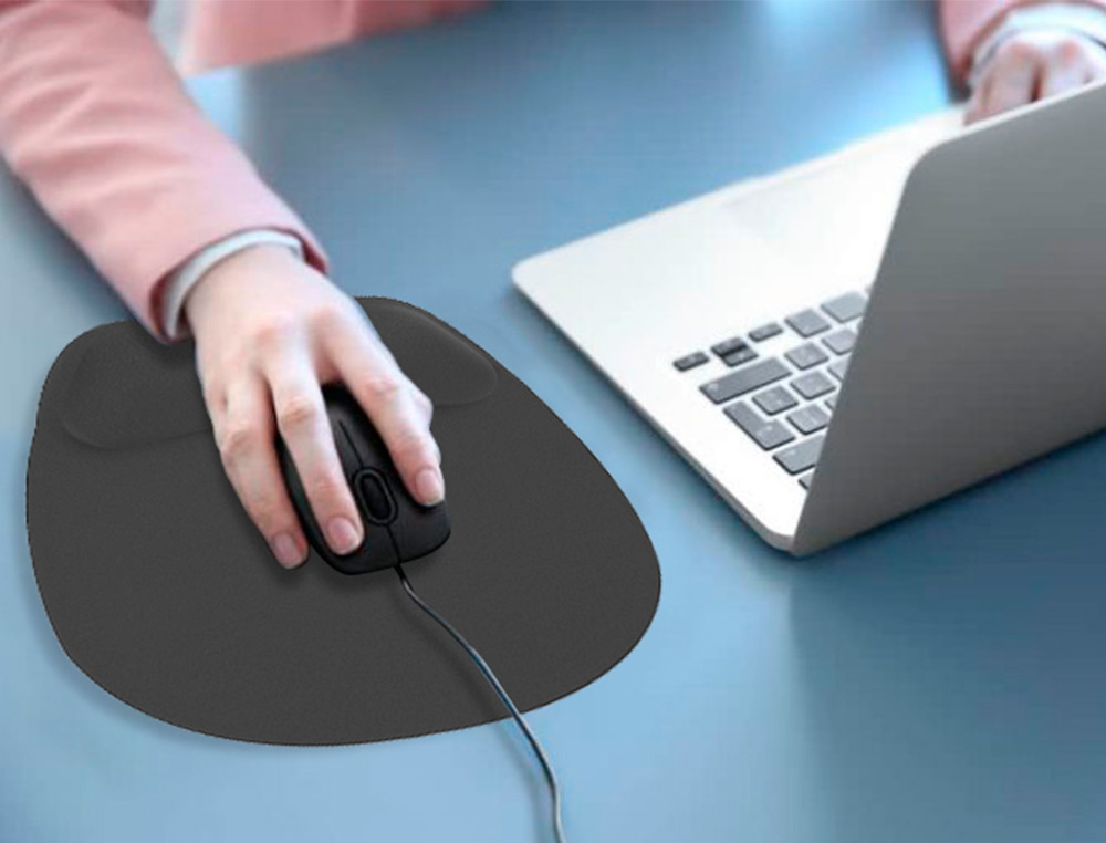 ALFOMBRILLA PARA RATON Q-CONNECT CON REPOSAMUECAS ERGONOMICA DE GEL COLOR NEGRO 225X240X20 MM