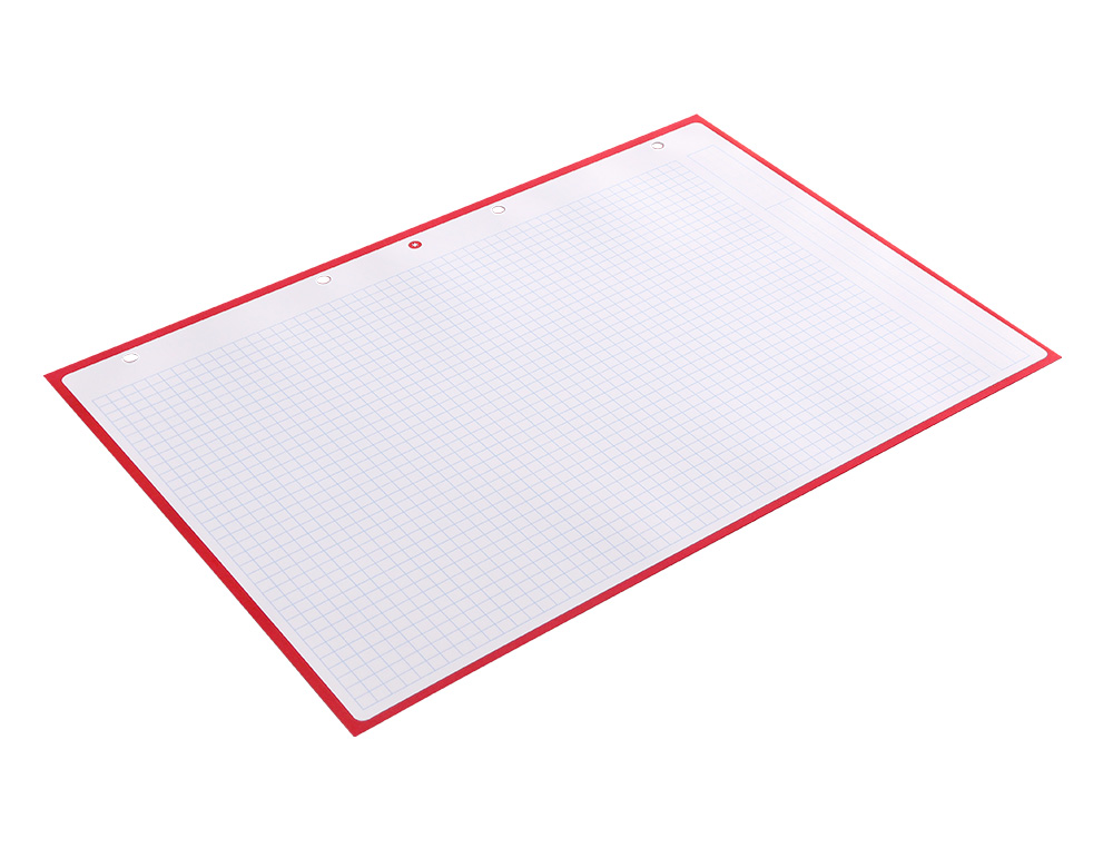 RECAMBIO ANTARTIK A4 80 HOJAS 90GR CUADRO 5 MM 4 TALADROS 1 BANDA MARCO COLOR FRAMBUESA