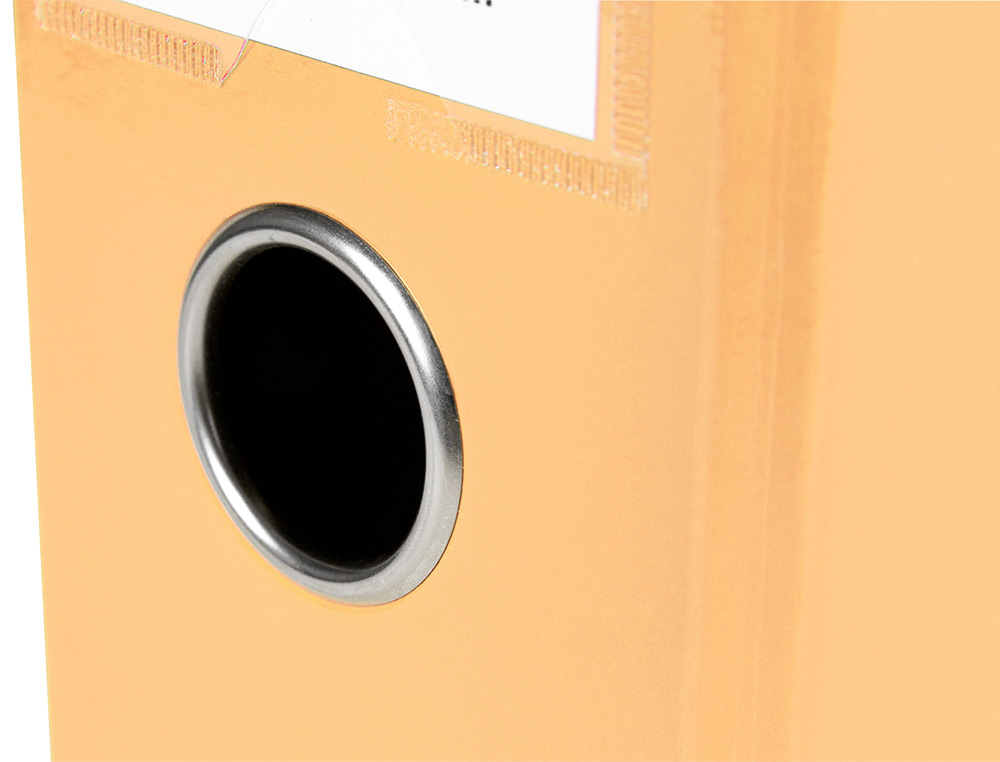 ARCHIVADOR DE PALANCA LIDERPAPEL A4 COLOR SYSTEM FORRADO SIN RADO LOMO 80 MM MELOCOTON COMPRESOR METALICO