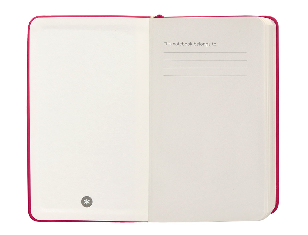 CUADERNO CON GOMILLA ANTARTIK NOTES TAPA DURA A6 HOJAS LISAS BURDEOS 100 HOJAS 80 GR FSC