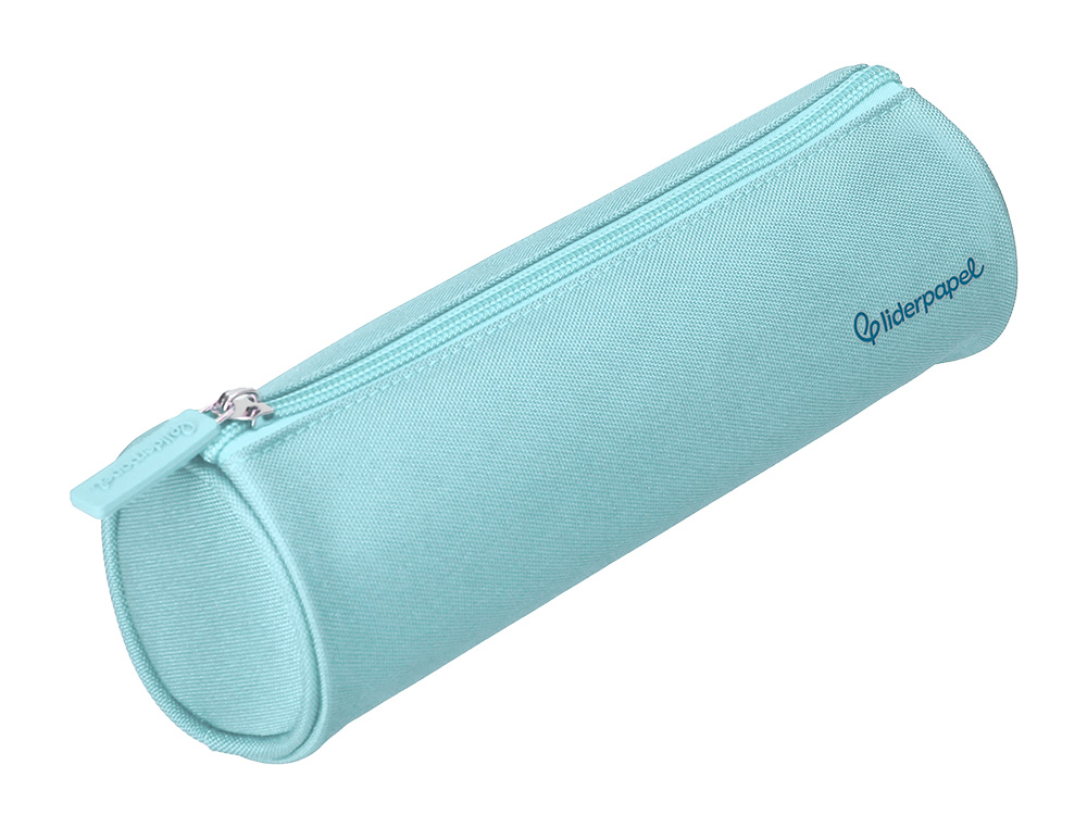 ESTUCHE PORTATODO LIDERPAPEL CLASSIC CILINDRICO ANCHO 210X70MM AZUL CELESTE