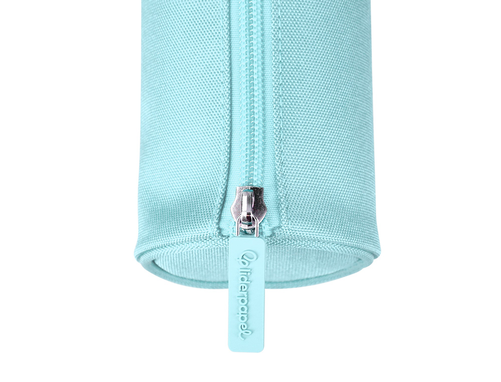 ESTUCHE PORTATODO LIDERPAPEL CLASSIC CILINDRICO ANCHO 210X70MM AZUL CELESTE