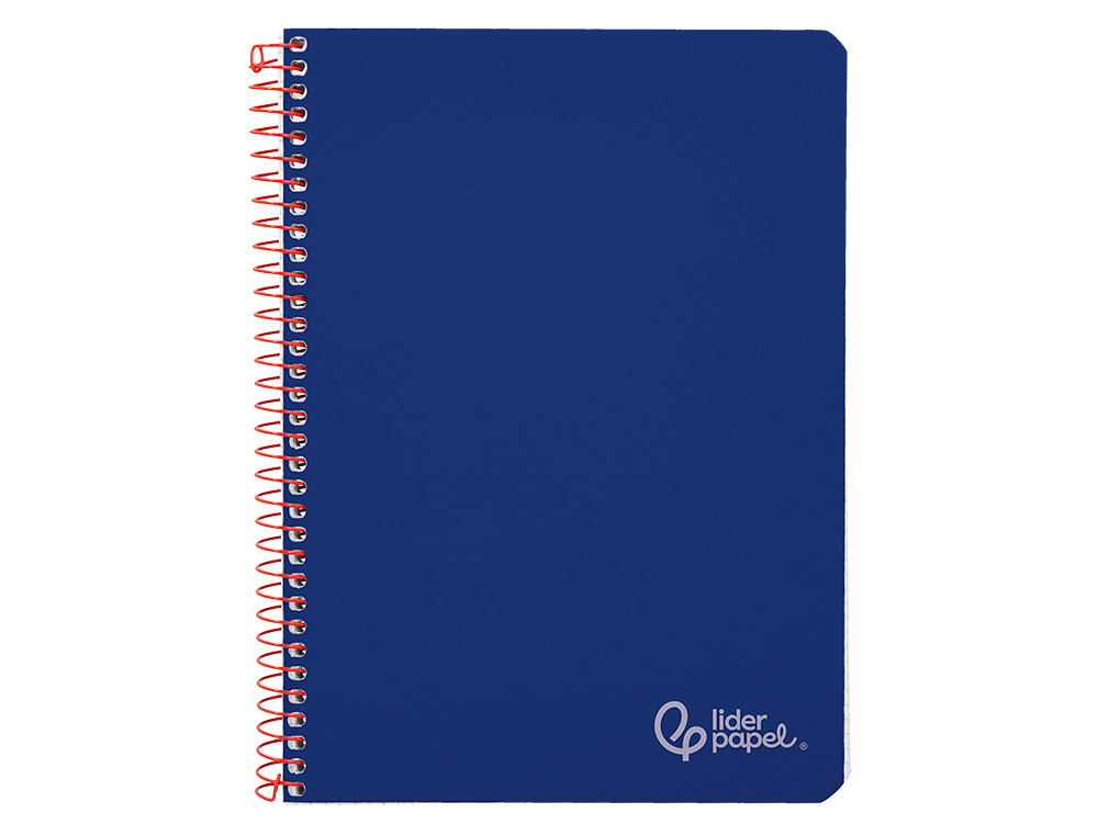 CUADERNO ESPIRAL LIDERPAPEL A4 WITTY TAPA DURA 80H 90GR PAUTA 2,5MM CON MARGEN COLOR AZUL OSCURO