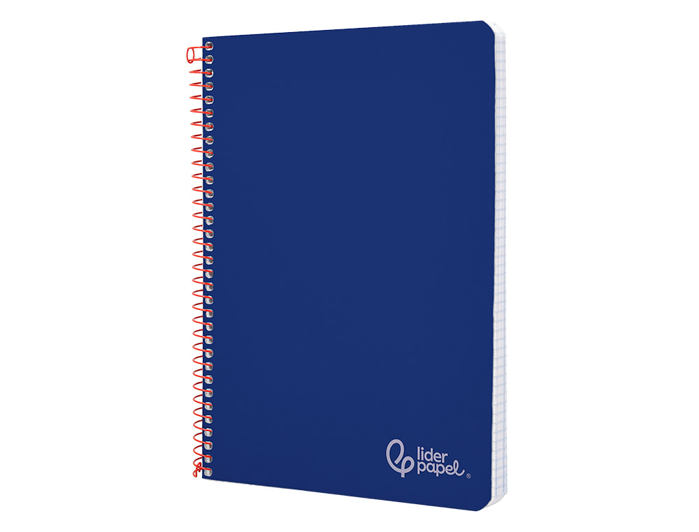 CUADERNO ESPIRAL LIDERPAPEL A4 WITTY TAPA DURA 80H 90GR PAUTA 2,5MM CON MARGEN COLOR AZUL OSCURO