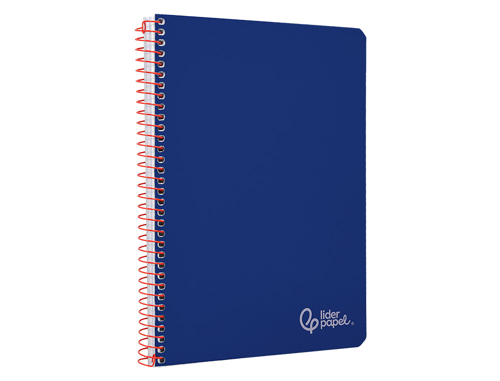 CUADERNO ESPIRAL LIDERPAPEL A4 WITTY TAPA DURA 80H 90GR PAUTA 2,5MM CON MARGEN COLOR AZUL OSCURO