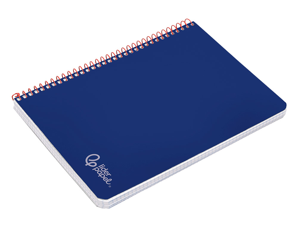 CUADERNO ESPIRAL LIDERPAPEL A4 WITTY TAPA DURA 80H 90GR PAUTA 2,5MM CON MARGEN COLOR AZUL OSCURO