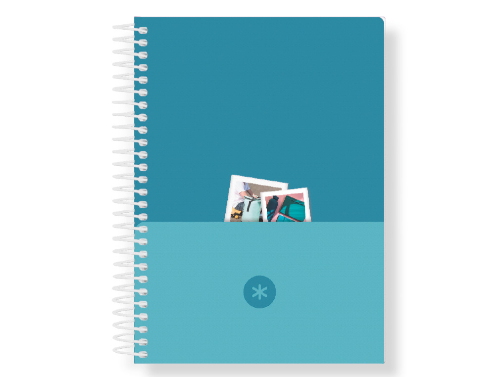 AGENDA ESPIRAL ANTARTIK ESSENTIALS A5+ 2026 DÍA PÁGINATURQUESA PAPEL 80G FSC