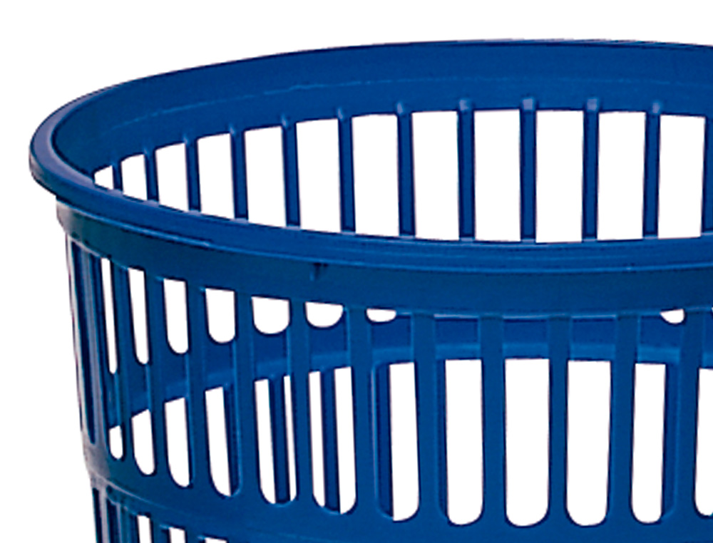 PAPELERA PLASTICO Q-CONNECT 15 LITROS REJILLA COLOR AZUL 285X290 MM