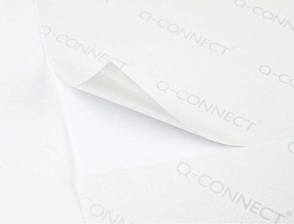 ETIQUETA ADHESIVA Q-CONNECT KF10647 TAMAO 70X37 MM FOTOCOPIADORA LASER INK-JET CAJA CON 100 HOJAS DIN A4