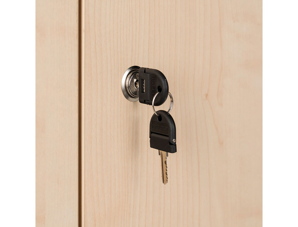 ARMARIO ROCADA CON 3 ESTANTES Y DOS PUERTAS ENTERAS SERIE STORE 156X90X45 ACABADO AA01 HAYA/HAYA
