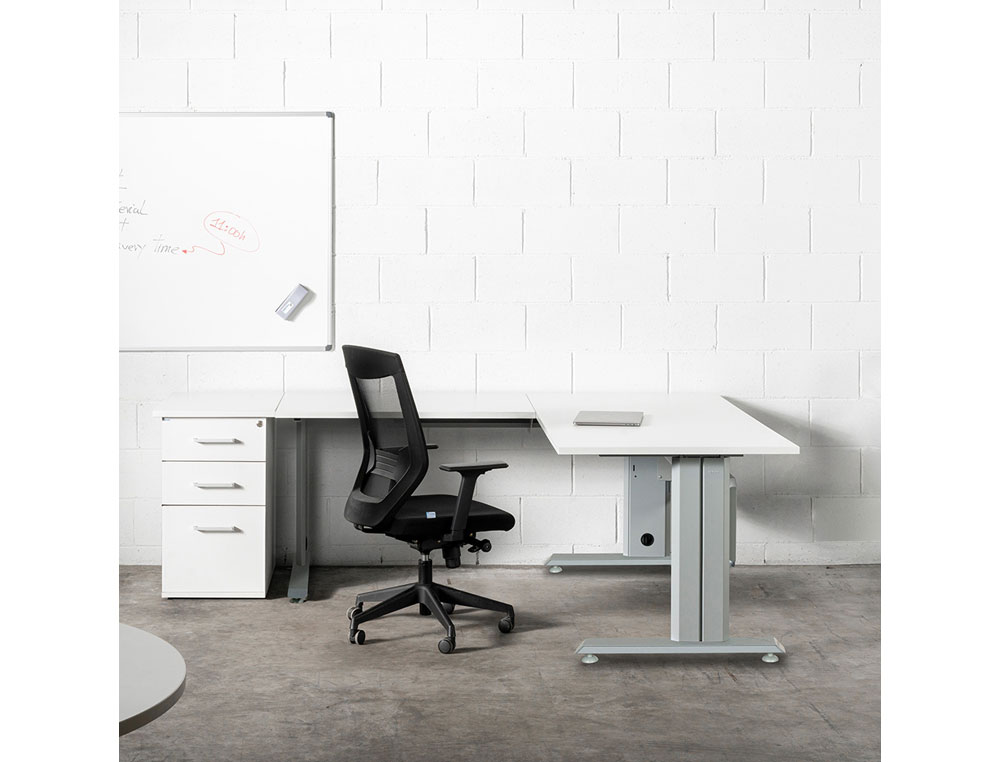 MESA DE OFICINA ROCADA METAL 2000AC01 GRIS/HAYA 120X60 CM